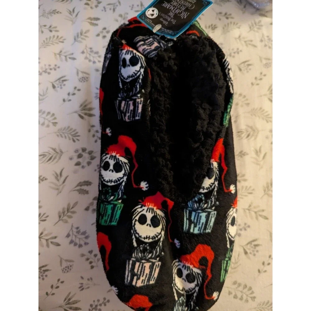 Disney Nightmare Before Christmas, Holiday Women's Slipper Socks, 7-9 1/2 Jack